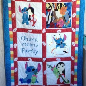 Ohana Means Family Quilt Blanket Lk08  Quilt